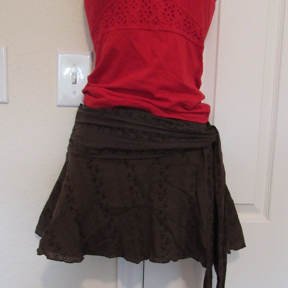 Roxy Wrap-Tie Mini Skirt Size 5 juniors